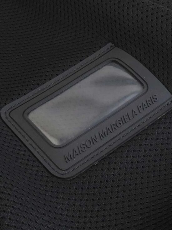 Auth Maison Margiela Backpack Black/Clear PVC/Nylon